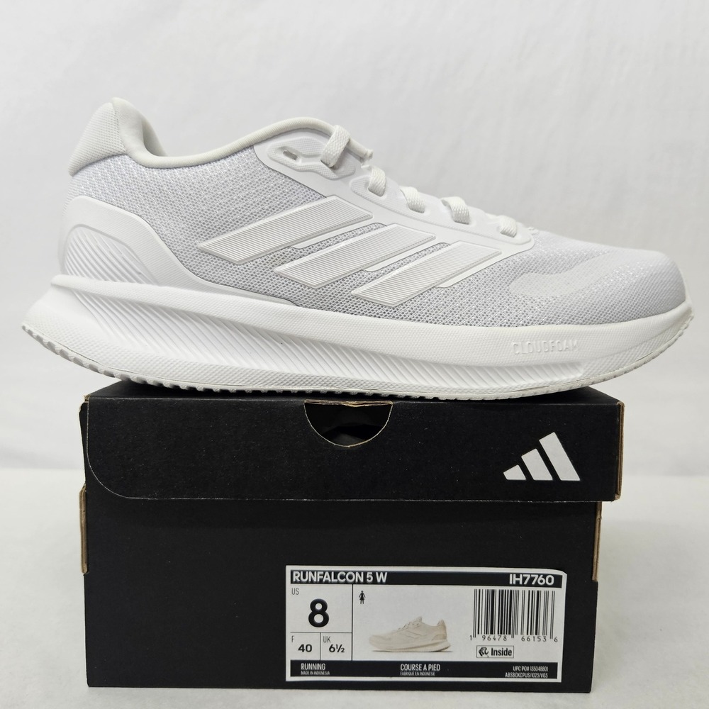 Adidas Women's RunFalcon 5 Running Shoes IH7760 Cloud‎ White Sz 8
